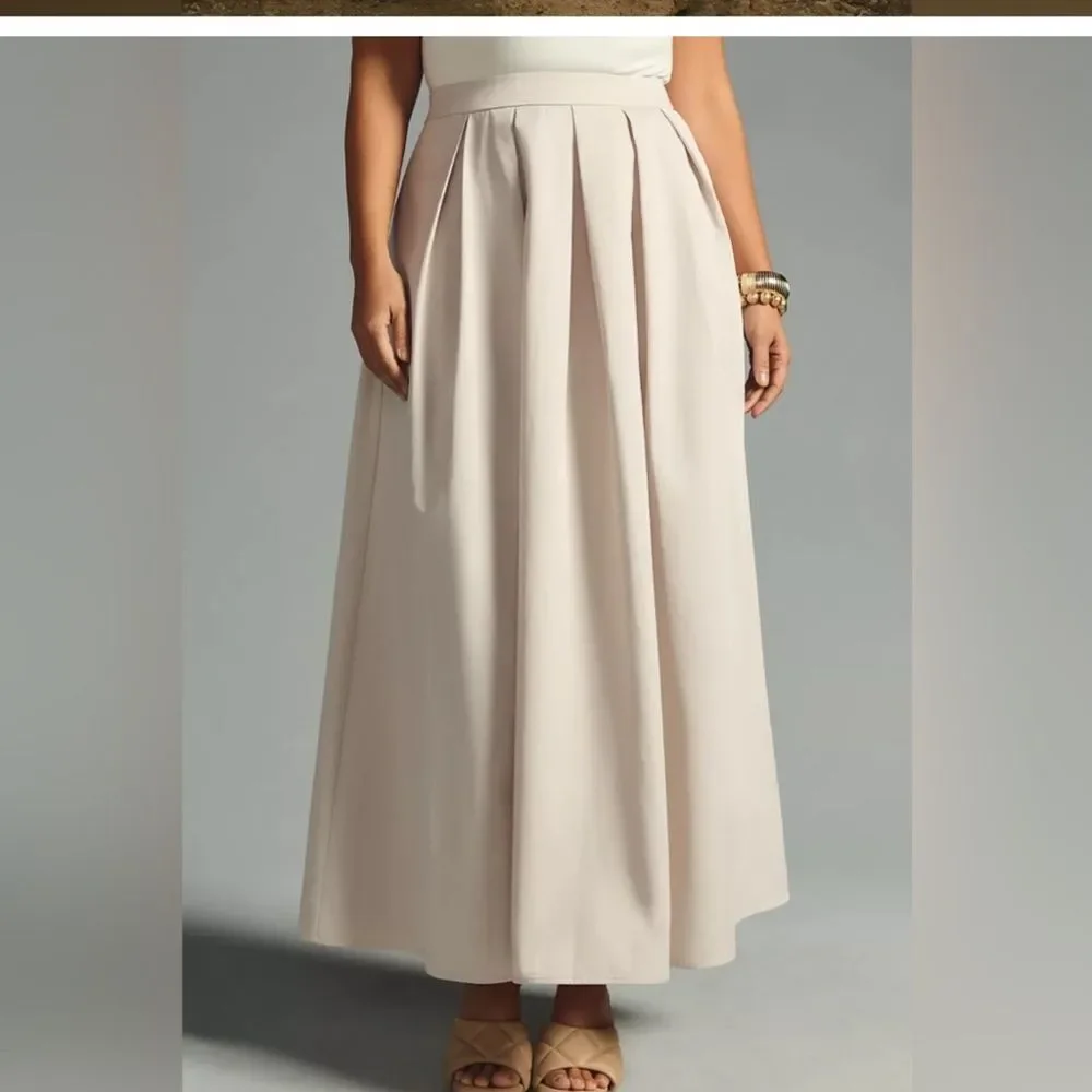 Mare Mare Anthropologie Pleated Maxi Skirt